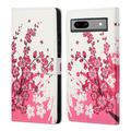 Google Pixel 8a Style Series Portemonnee Hoesje - Roze Bloemen