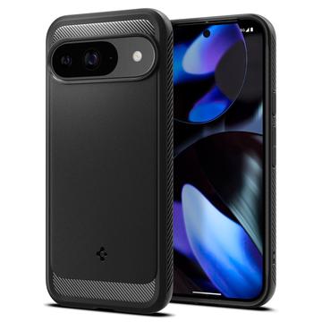 Google Pixel 9/9 Pro Spigen Rugged Armor TPU Hoesje - Zwart