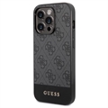 Guess 4G Stripe iPhone 14 Pro Hybride Hoesje - Grijs