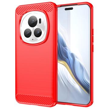 Honor Magic6 Pro Geborsteld TPU Hoesje - Koolstofvezel