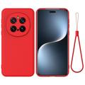 Honor Magic7 Pro Vloeibare siliconen hoesje met polsbandje - Rood