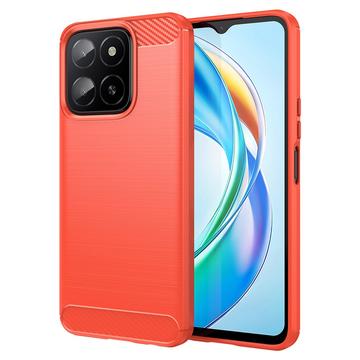 Honor X5b/X5b Plus Geborsteld TPU Hoesje - Koolstofvezel