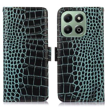 Honor X6b Crocodile Series Wallet Leren Hoesje met RFID