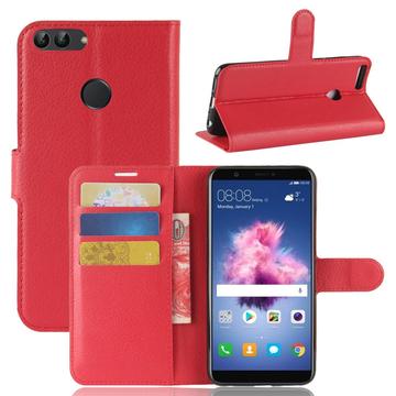 Huawei P Smart Portemonnee Hoesje met Magneetsluiting - Rood