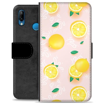 Huawei P30 Lite Premium Portemonnee Hoesje - Citroenpatroon