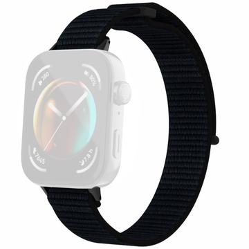 Huawei Watch Fit 3 Nylon Bandje met Klittenbandsluiting - Zwart