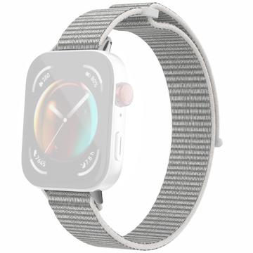 Huawei Watch Fit 3 Nylon Bandje met Klittenbandsluiting - Grijs