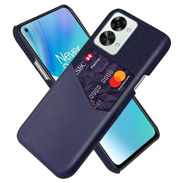 KSQ OnePlus Nord 2T Cover met Kaarthouder - Blauw