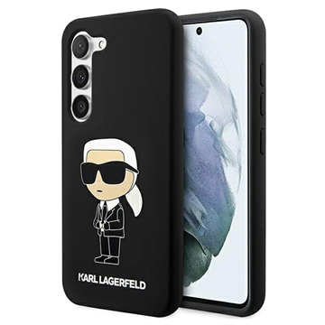 Karl Lagerfeld Ikonik Samsung Galaxy S23 5G Siliconen Hoesje - Zwart