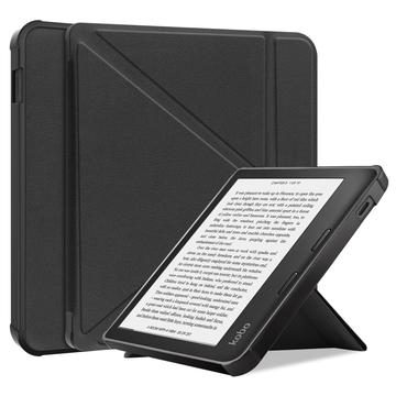 Kobo Libra 2 Origami Stand Folio-hoes - Zwart