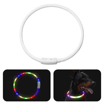 LED Lichtgevende Halsband voor Honden die \'s nachts wandelen - Oplaadbaar via USB