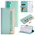 Lace Pattern Samsung Galaxy S21+ 5G Wallet Case - Groen