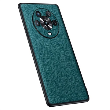 Leren Gelaagd Honor Magic4 Hybrid Case - Groen