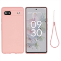 Google Pixel 6a Liquid Silicone Hoesje - Roze