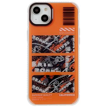 Mutural Camouflage Series iPhone 14 Plus Hybrid Case - Oranje