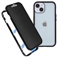 iPhone 15 Magnetisch Cover met Privacygehard Glas - Zwart