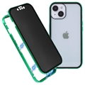 iPhone 15 Magnetisch Cover met Privacygehard Glas - Groen