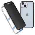 iPhone 15 Magnetisch Cover met Privacygehard Glas - Zilver