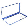 Samsung Galaxy Note20 Magnetisch Cover met Gehard Glas - Blauw