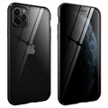 iPhone 11 Pro Magnetisch Cover met Gehard Glas - Privacy - Zwart