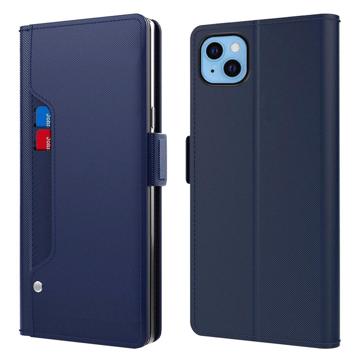 Make-up Spiegel iPhone 13 Flip Hoesje - Blauw