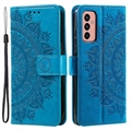 Samsung Galaxy A14 Mandala Series Portemonnee-hoesje - Blauw