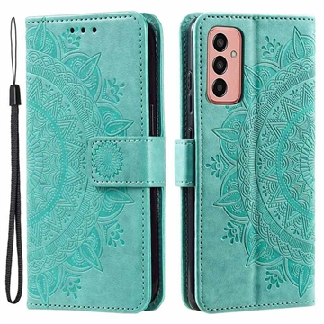 Samsung Galaxy A14 Mandala Series Portemonnee-hoesje - Groen