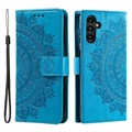 Samsung Galaxy A34 5G Mandala Series Portemonnee-hoesje - Blauw