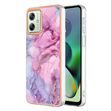 Motorola Moto G54 Marble Pattern Gegalvaniseerd IMD TPU Hoesje