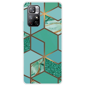 Xiaomi Redmi Note 11 Pro/Note 11 Pro 5G Marble Pattern IMD TPU Hoesje - Groen