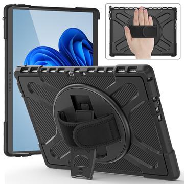 Microsoft Surface Pro 8 Heavy Duty 360 Cover met Polsbandje - Zwart