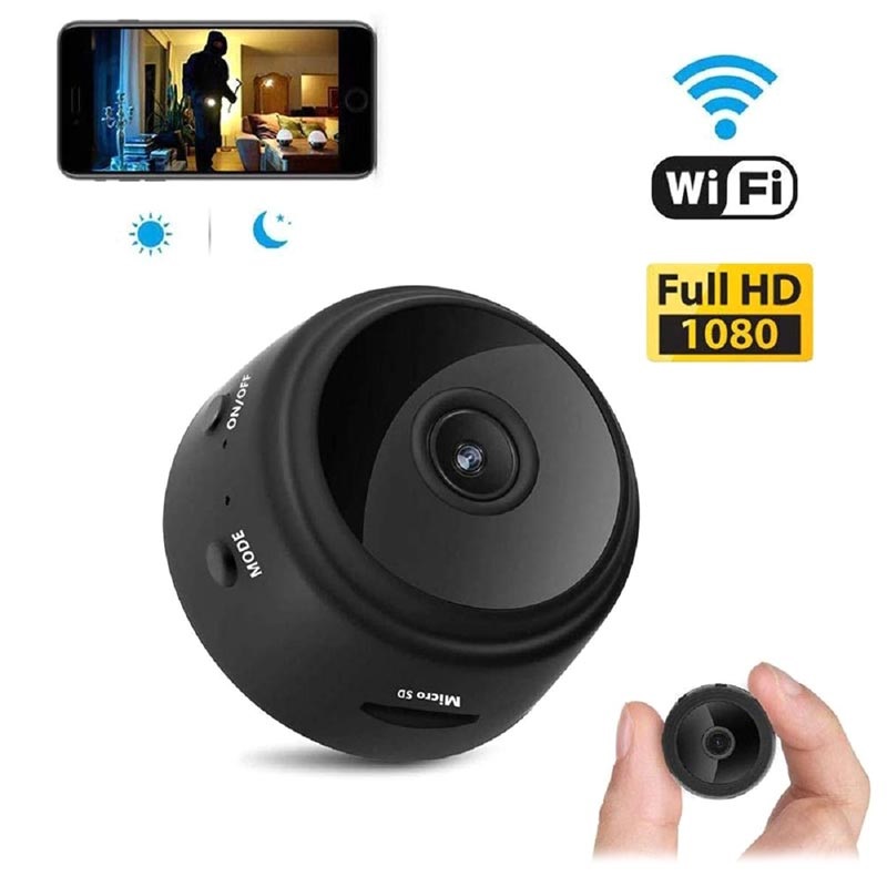 Mini Magnetisch HD Huis Beveiligingscamera - WiFi, IP - Zwart