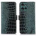 Motorola Edge 50 Neo Crocodile Series Wallet Leren Hoesje met RFID