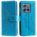 Motorola Edge 50 Neo Mandala Series Portemonnee-hoesje - Blauw