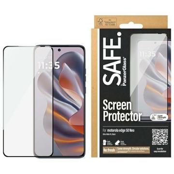 Motorola Edge 50 Neo PanzerGlass Safe Ultra-Wide Fit Glazen Screenprotector - 9H - Zwarte rand