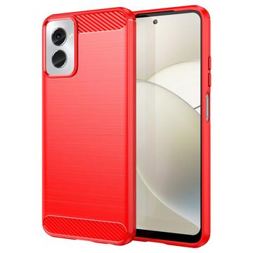 Motorola Moto G Power (2024) Geborsteld TPU Hoesje - Koolstofvezel