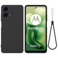 Motorola Moto G04/G24 Liquid Siliconen Hoesje - Zwart