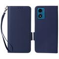 Motorola Moto G24 Power/G24 Portemonnee Hoesje met Magneetsluiting - Donkerblauw