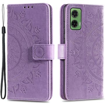 Motorola Moto G35 Mandala Series Portemonnee-hoesje - Paars