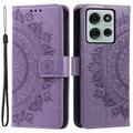 Motorola Moto G75 Mandala Series Portemonnee-hoesje - Paars