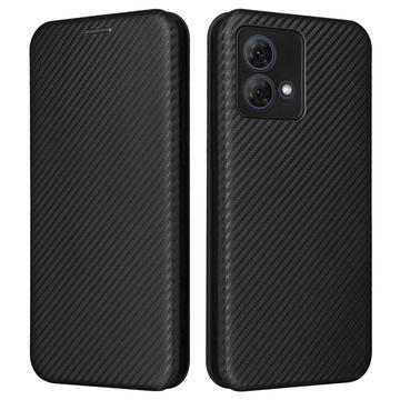 Motorola Moto G84 Flip Hoesje - Koolstofvezel - Zwart