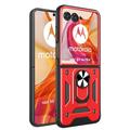 Motorola Razr 50 Ultra Hybride Hoesje met Ring Houder - Rood