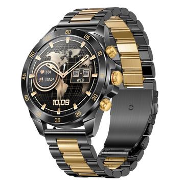 NX1 Pro Luxe Metalen Zakelijk Slim Horloge Gezondheidsmonitoring Bluetooth Bellen Waterdicht Sporthorloge - Goud