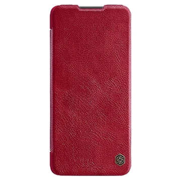 Nillkin Qin Samsung Galaxy A34 5G Flip Cover met Kaarthouder - Rood