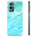 OnePlus 9 Pro TPU Hoesje - Blauw Marmer