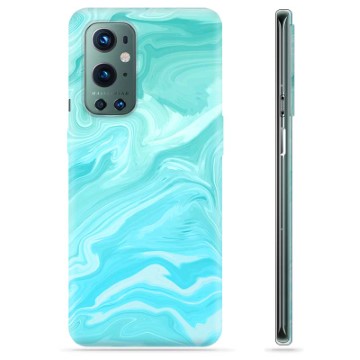 OnePlus 9 Pro TPU Hoesje - Blauw Marmer