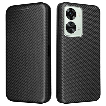 OnePlus Nord 2T Flip Cover - Koolstofvezel