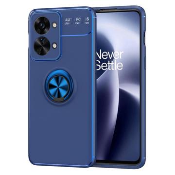 OnePlus Nord 2T Magneet Ringgrip Hoesje - Blauw