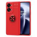 OnePlus Nord 2T Magneet Ringgrip Hoesje - Rood