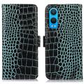 OnePlus Nord CE4 Lite/Oppo K12x Crocodile Series Wallet Leren Hoesje met RFID - Groen